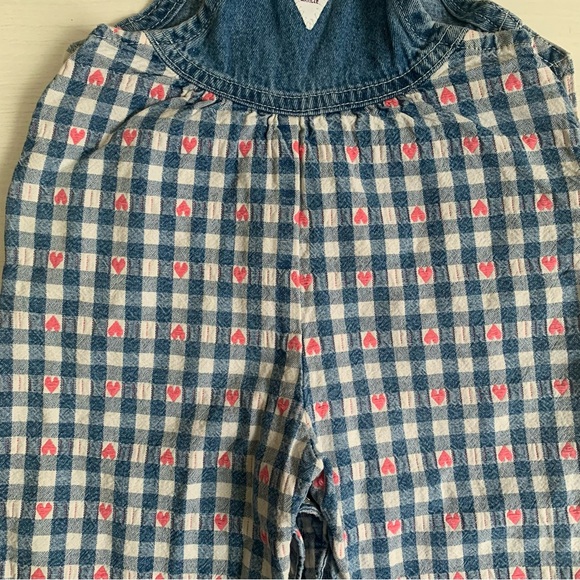 Vintage Oshkosh Overalls Heart Pattern Sz 12 Months Made in Canada - Picture 11 of 15